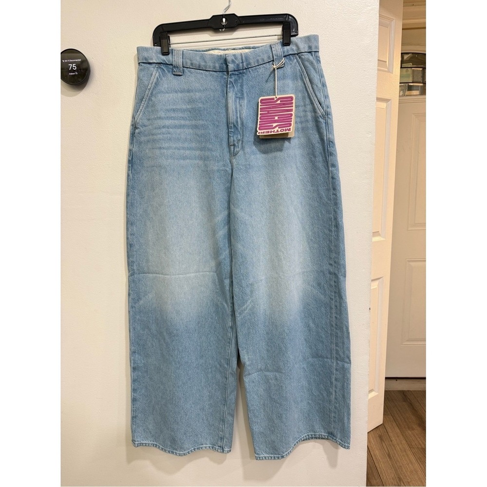 NWT MOTHER SNACKS The Lunch Money Sneak Barrel Leg Jeans in Sweet and Sour SZ 32